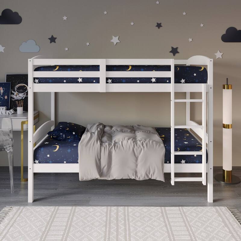 CraftPorch Contemporary Twin Over Twin Bunk Bed