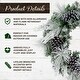 preview thumbnail 3 of 3, Fraser Hill Farm 24-in. Christmas Snow Flocked Wreath, Pinecones
