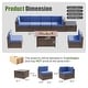 preview thumbnail 144 of 179, AOXUN Fire Pit Conversation Set Rattan Sofa Set Outdoor Furniture With Cushions