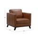 preview thumbnail 11 of 12, Abbyson Woodstock Mid Century Top Grain Leather Chair