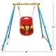 preview thumbnail 3 of 5, Baby Toddler Metal Swing Set with Safety Belt for Backyard