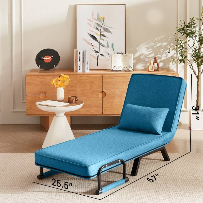 5-in-1 Convertible Sleeper Chair - Adjustable Folding Sofa Bed for Compact Living
