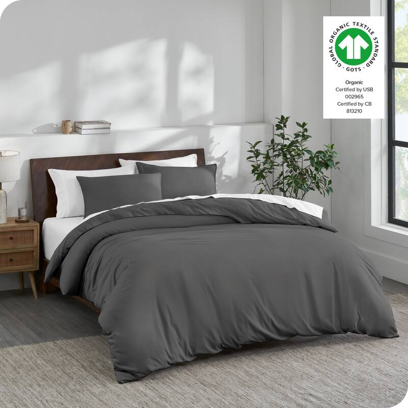 Bare Home Organic Cotton Jersey Duvet Cover Set