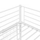 preview thumbnail 4 of 10, White Twin Metal Loft Bed With Desk And Metal Grid