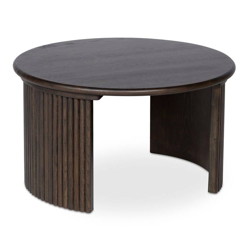 NADAAL STUDIOS Pence, Small Oval Coffee Table, Dark Brown