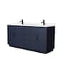 Option Dark Blue, Black Trim,Carrara Cultured Marble Top