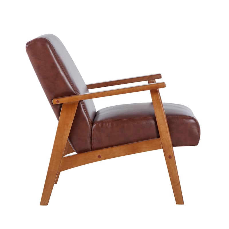Carson Carrington Tavelsas PU Leather Accent Arm Chairs