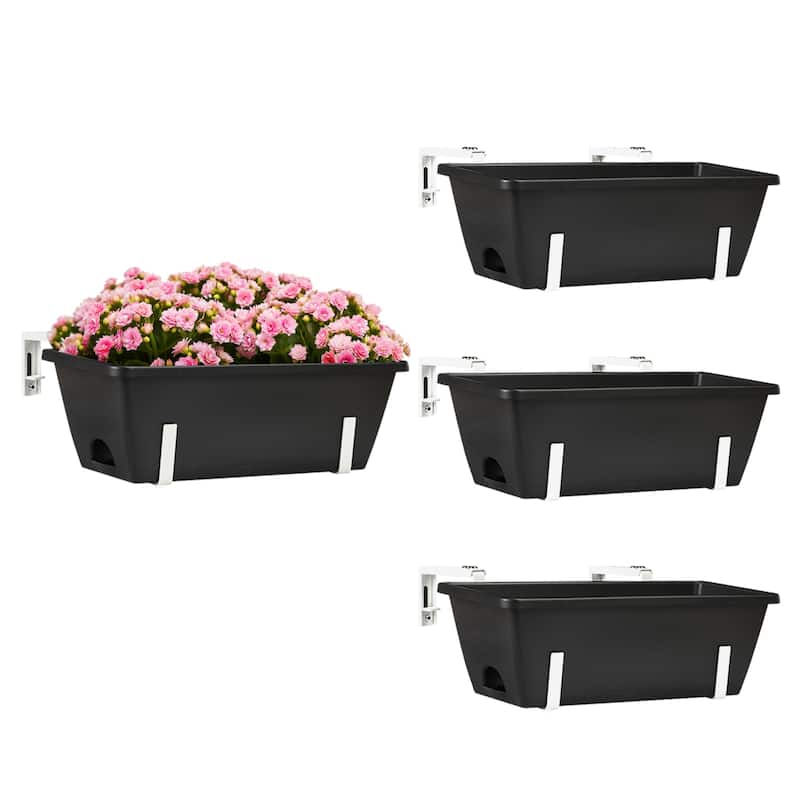 16.9 Inch Balcony Railing Planter Box