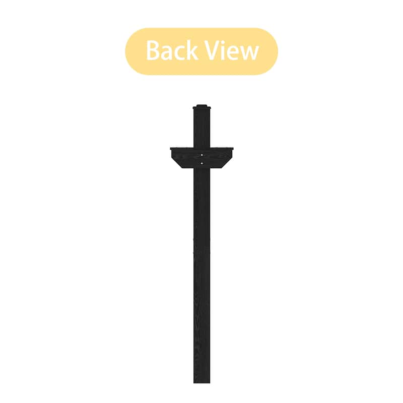 All-Weather HDPS Mailbox Post Black