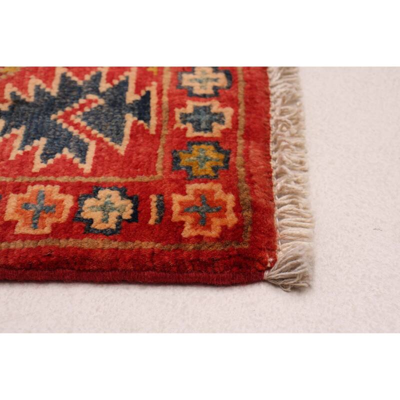 ECARPETGALLERY Hand-knotted Uzbek Ghazni Red Wool Rug - 2'8 x 6'5
