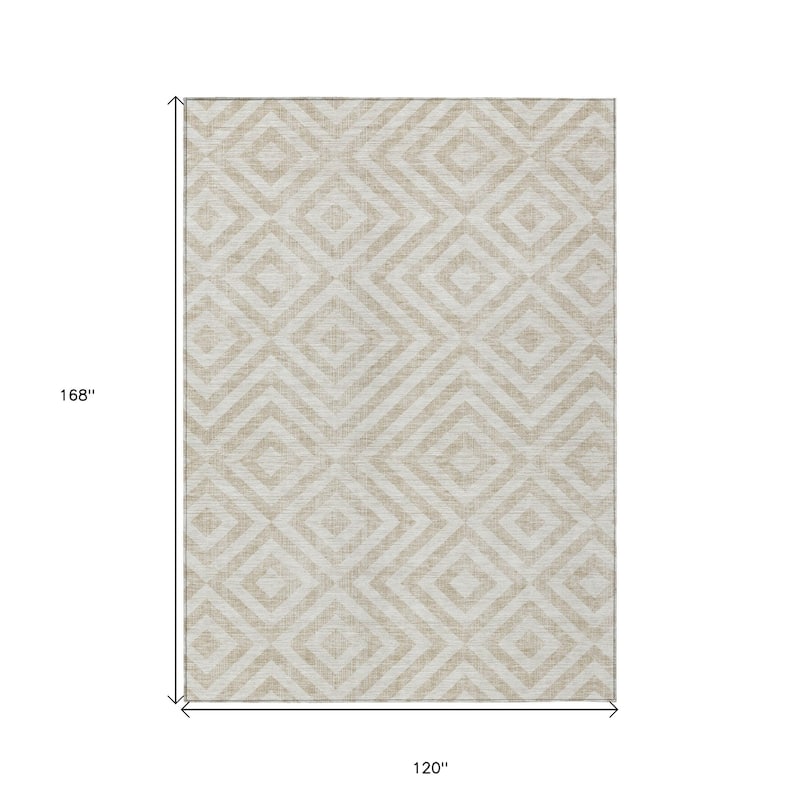 HomeRoots Geometric Transitional Rectangle Outdoor Rug