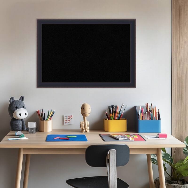 Havana Black Bronze Framed Cork Board - Bulletin Board, Organization Board, Pin Board