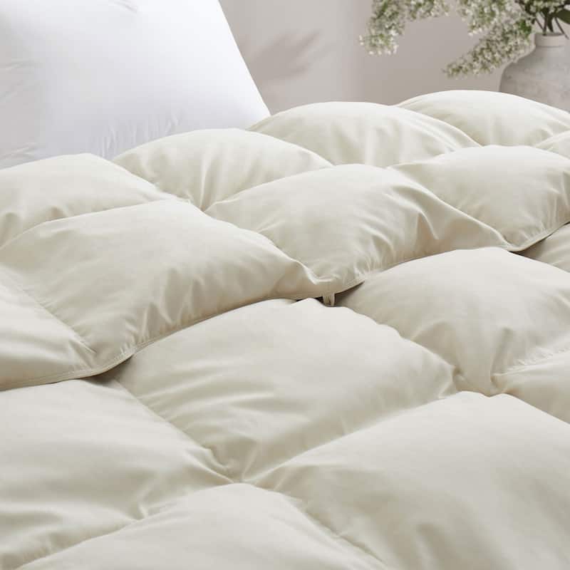 Lightweight Summer Flroal & Solid Printed Goose Feather Down Comforter Duvet Insert