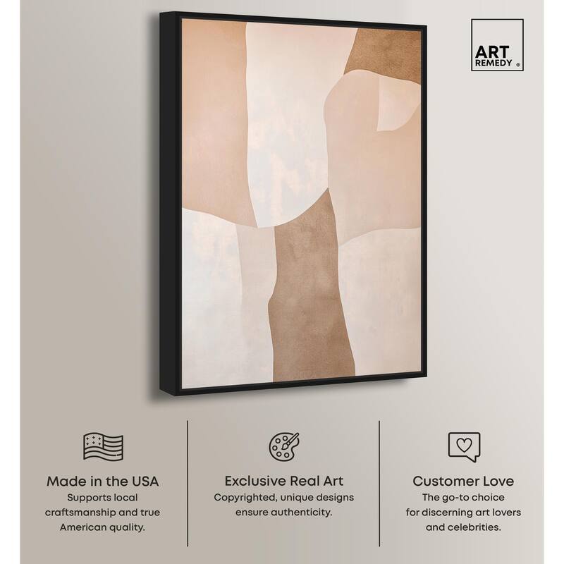 Forms in Beige I Canvas by Art Remedy