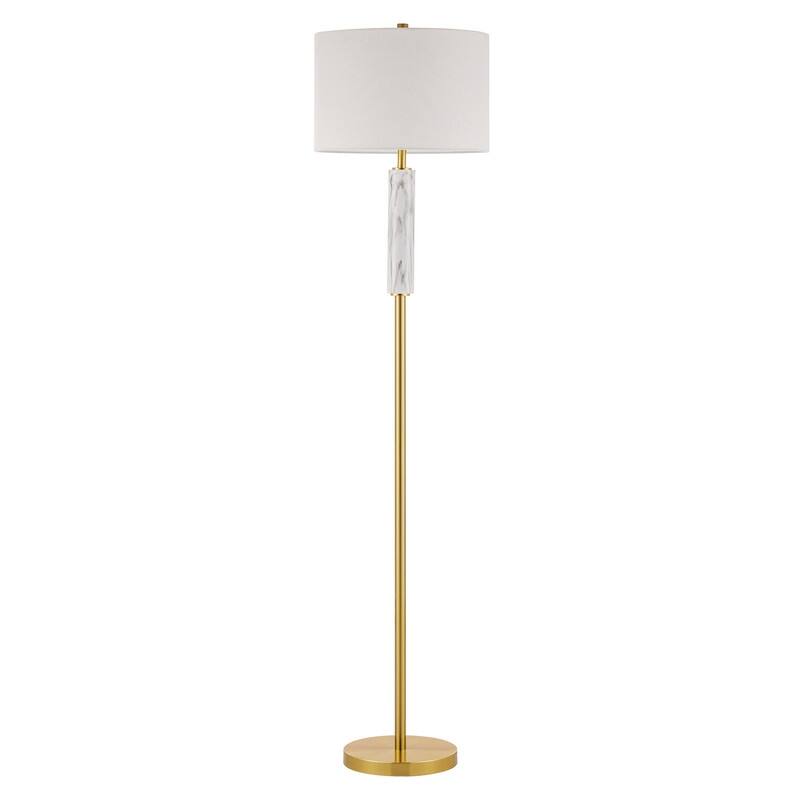 KAWOTI 63.75” Traditional Floor Lamp with Faux White Marble - 63.75"