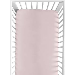 Mauve Girl Fitted Crib Sheet - Solid Color Pink Cotton For Boho Desert Sun Mountain Collection