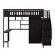 preview thumbnail 27 of 52, Loft Bed with Bookshelf,Drawers,Desk,and Wardrobe