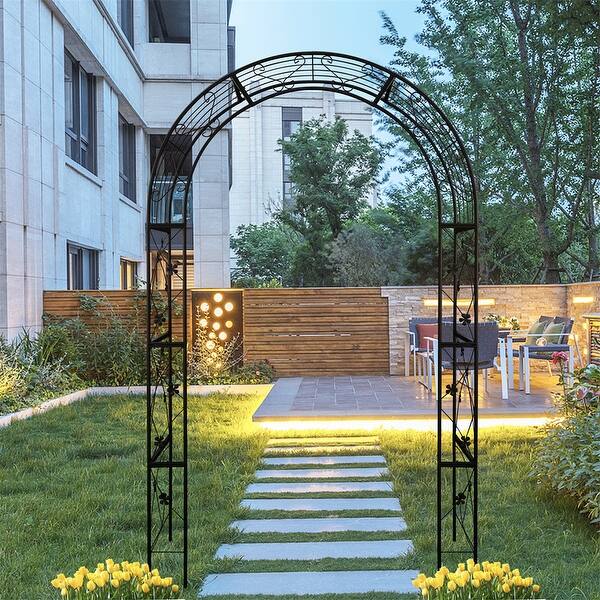 Metal Arch Garden Trellis for Climbing Plants - Bed Bath & Beyond ...