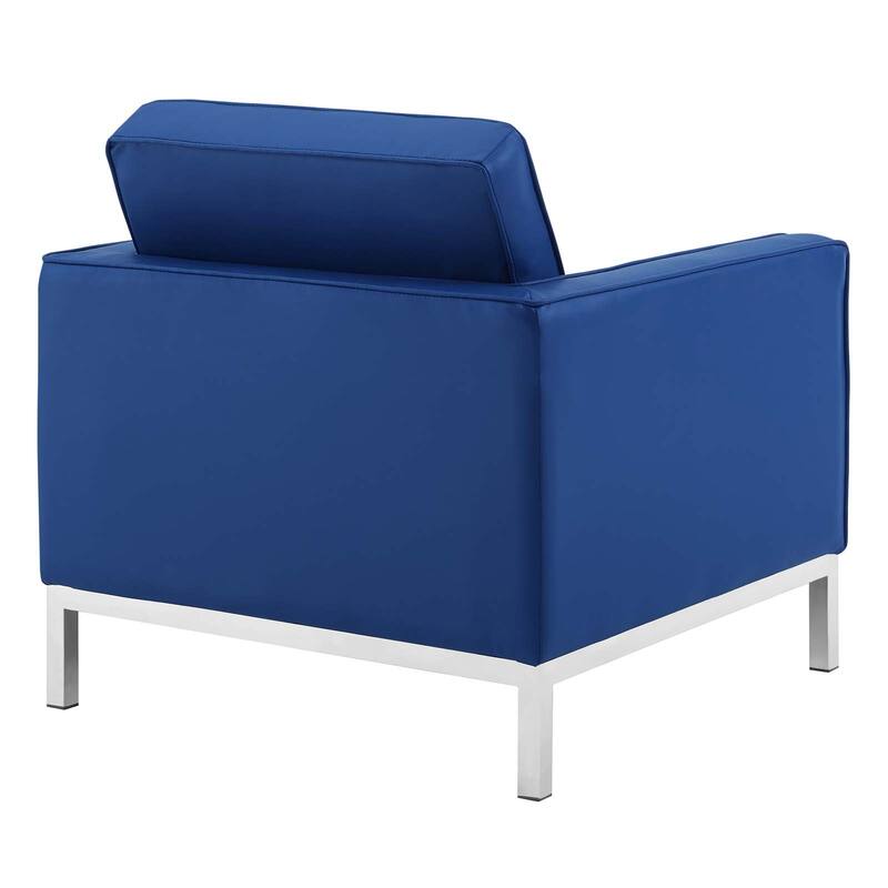 Loft Tufted Vegan Leather Armchair