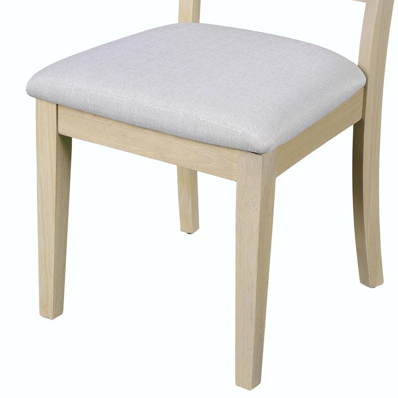 60-78" Expandable Dining Table Set - Rubberwood Legs