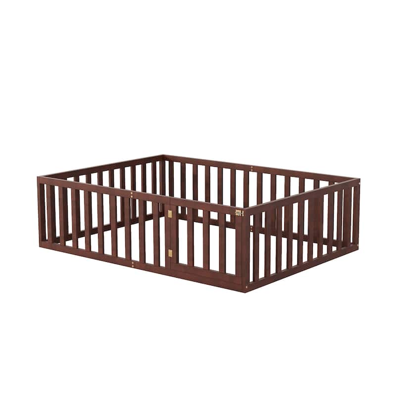 Wood Daybed Frame with Fence