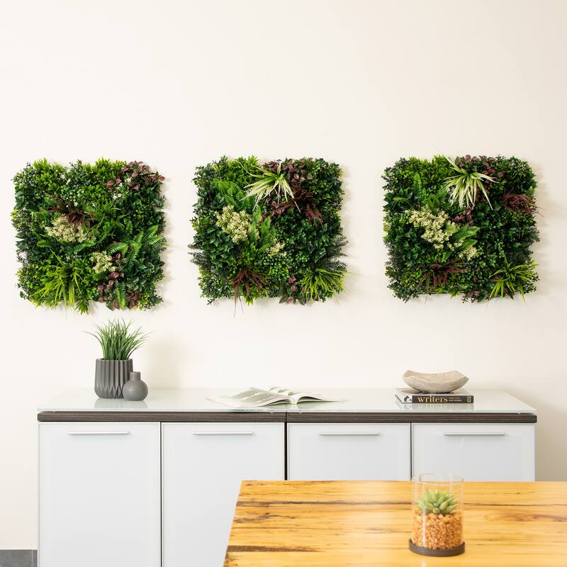 Corfu Island Artificial Wall Panels - 20" - Set of 3