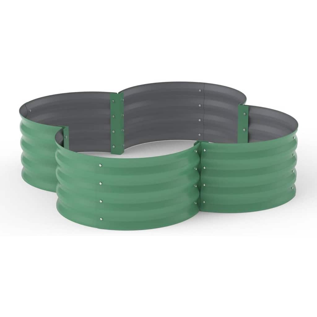 2PCS Petal-Shaped Galvanized Raised Garden Bed