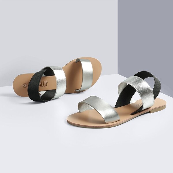 sandalup elastic flat sandals
