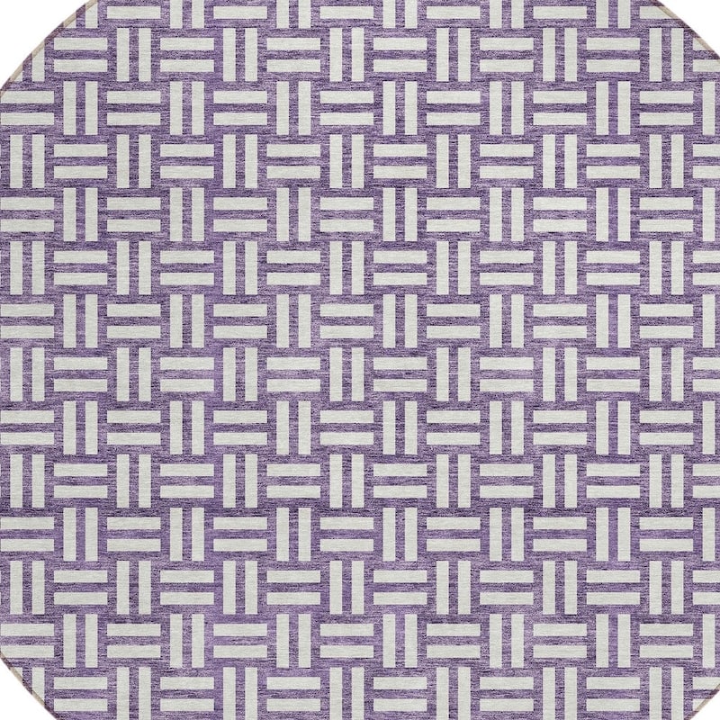 HomeRoots Geometric Transitional Rectangle Outdoor Rug