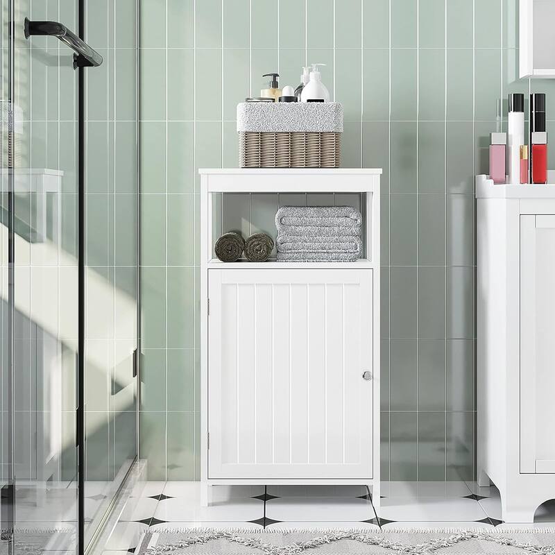 Bathroom Free Standing Storage Organizer with Adjustable Shelf