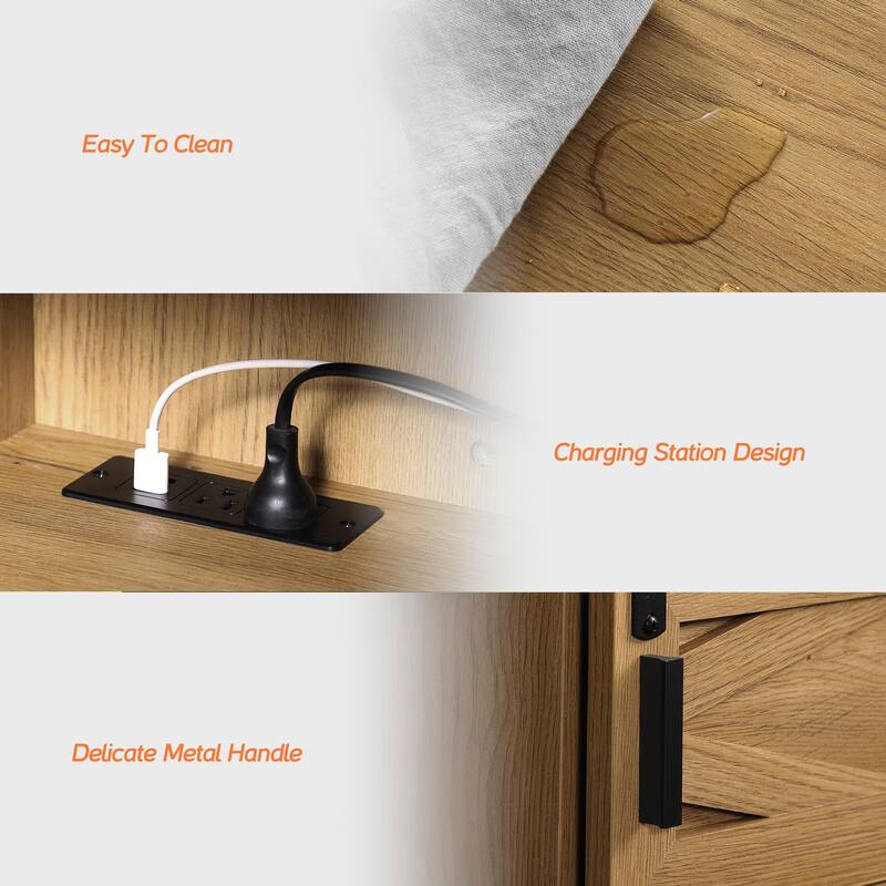 Floating TV Stand with Charging Station for TVs up to 80 Inches