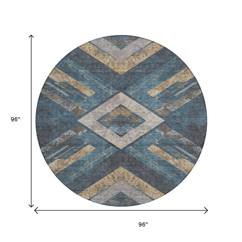 HomeRoots Geometric Transitional Rectangle Outdoor Rug