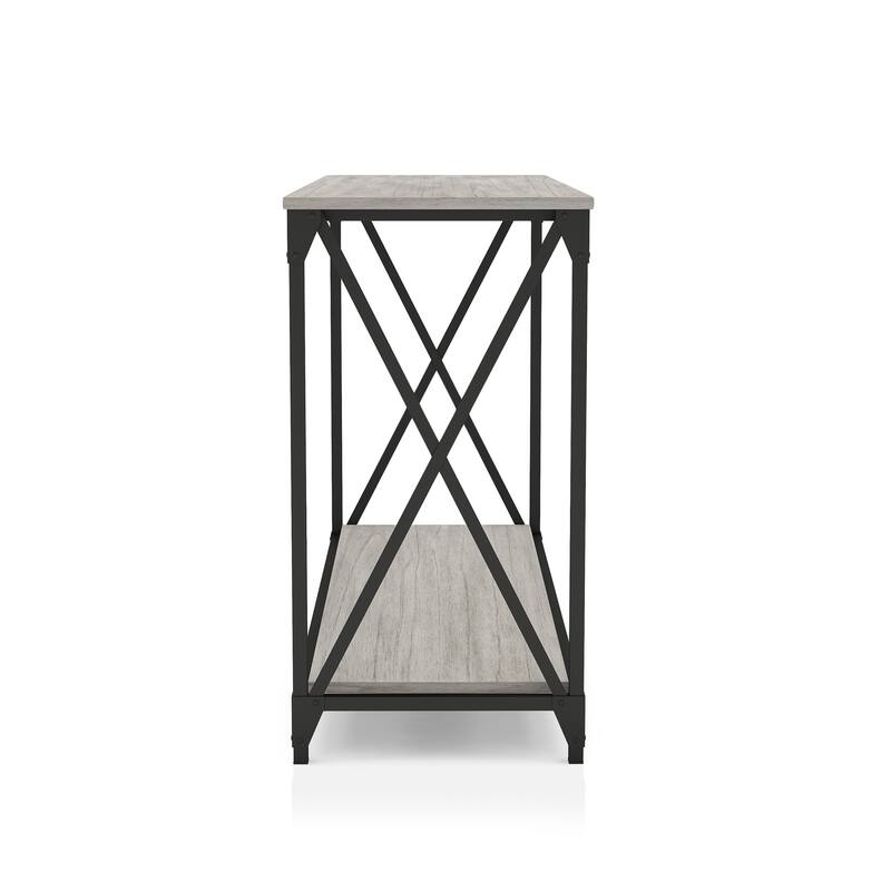 Eltris Transitional Grey 47-inch Metal 1-Shelf Console Table by Furniture of America