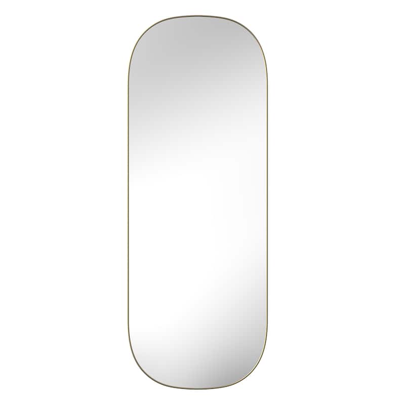 HomeRoots 47" Gold Oval Framed Full Length Hanging Mirror - 17.71' X '47.24' X '0.78
