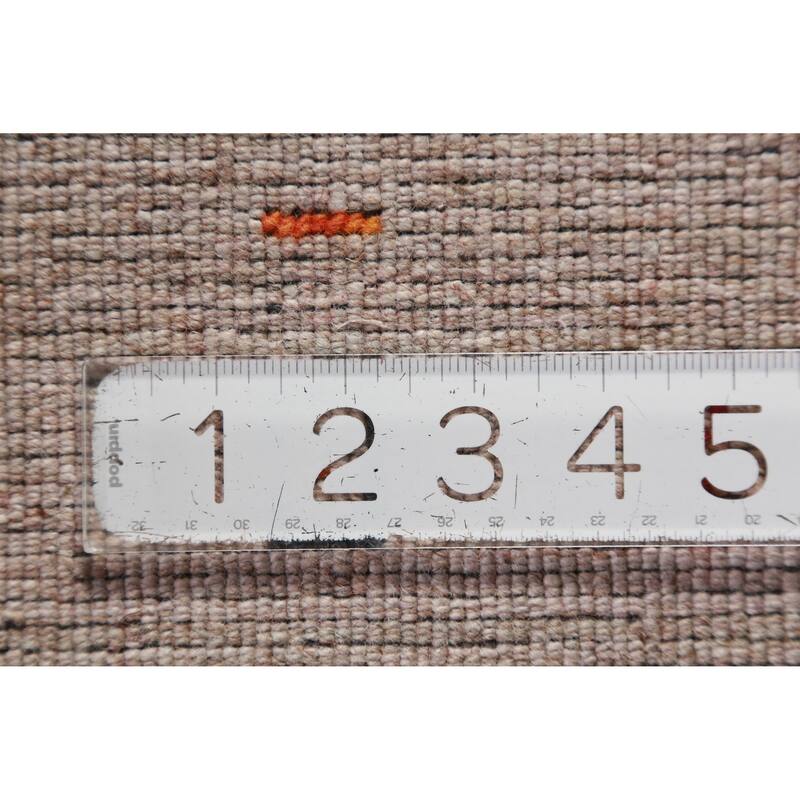 Hand Knotted Oriental 100% Wool Carpet Tribal Animal Pictorial Brown Gabbeh Area Rug - 4' 11'' X 3' 1''