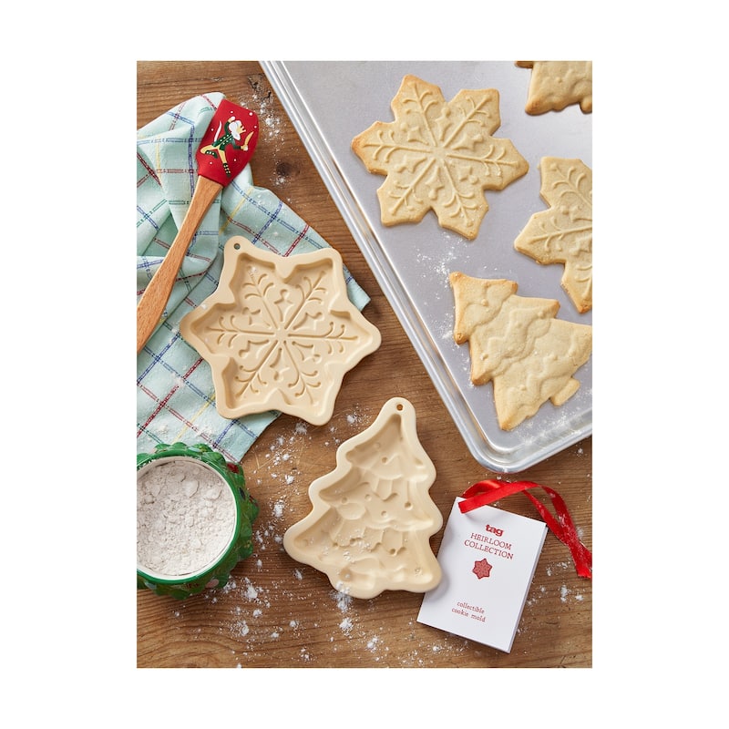 Snowflake Porcelain Cookie Mold Stamp Decoration,