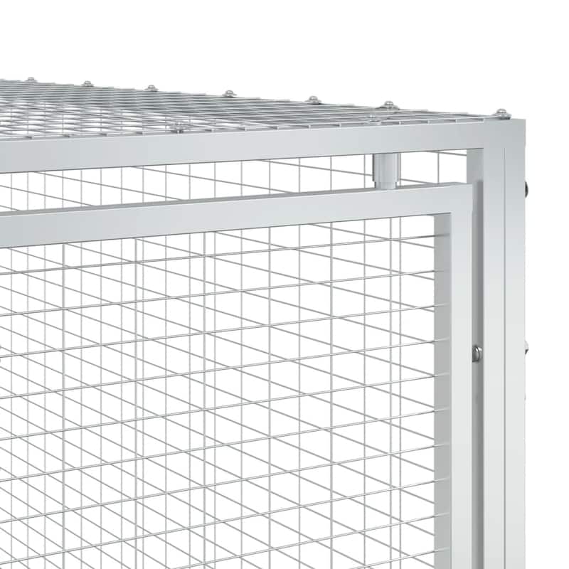 vidaXL Dog House Anthracite Galvanized Steel Large Durable Dog House