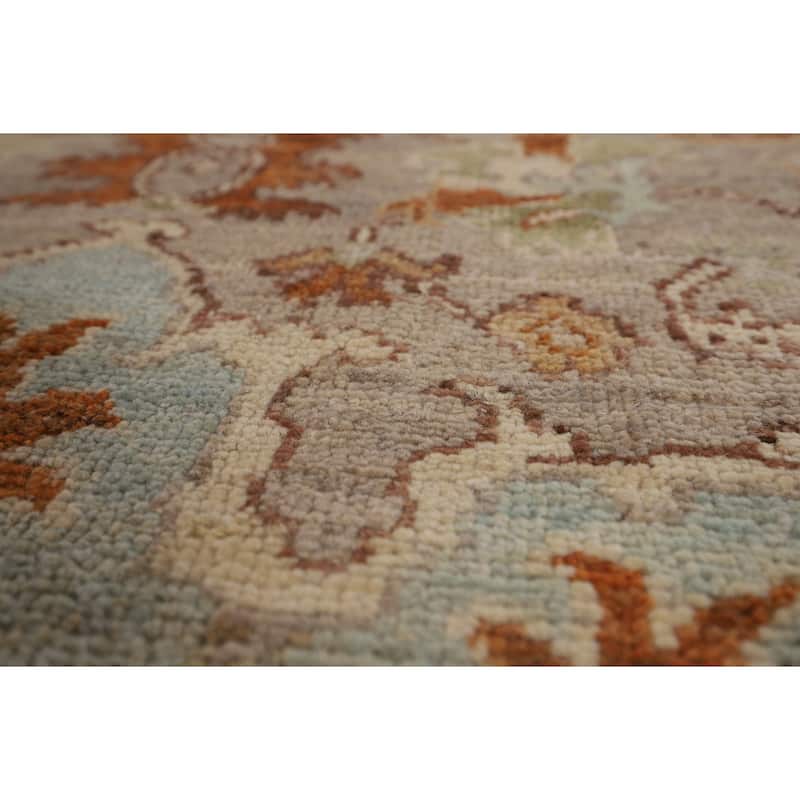 Vegetable Dye Oushak Turkish Area Rug Handmade Oriental Wool Carpet - 6'0"x 9'0"