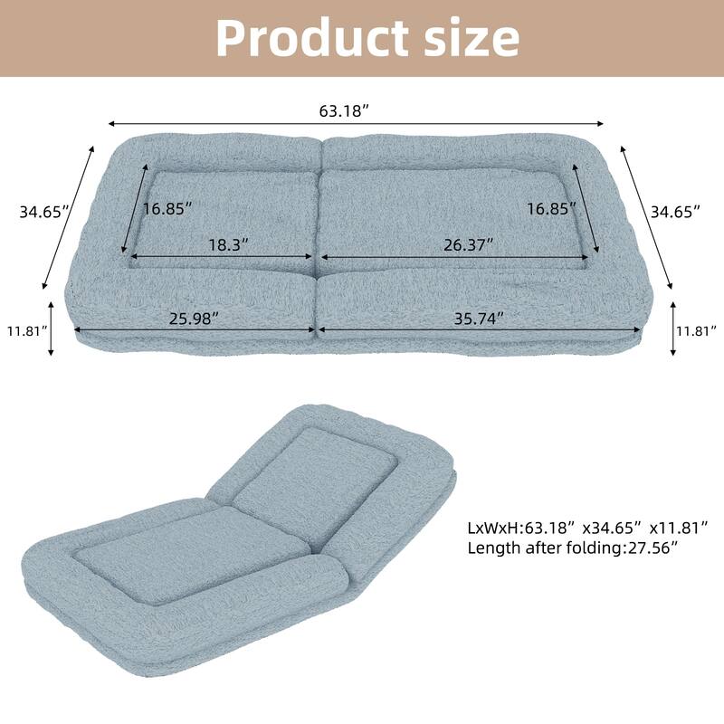 Folding Sofa Chair with 5 Adjustable Positions Plush Floor Lounge Chair for Gaming, Meditation, and Relaxation