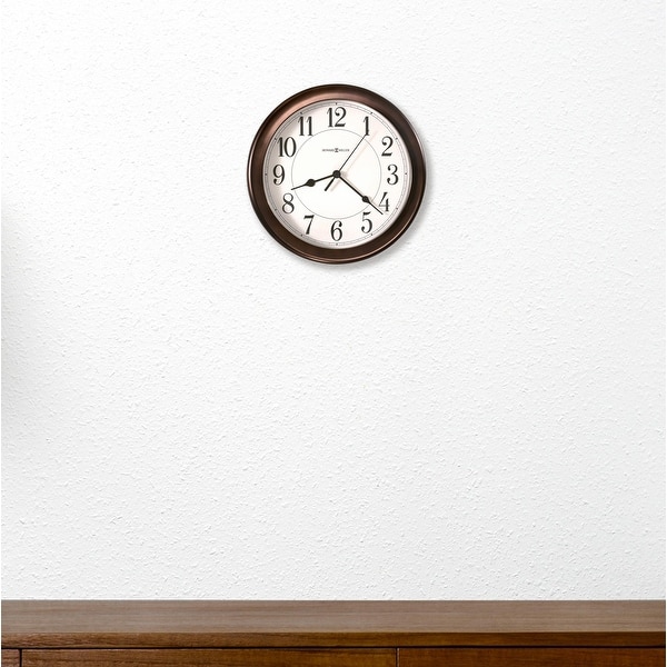 slide 2 of 2, Howard Miller Virgo Classic, Modern, Transitional Statement Wall Clock with Large Numbers, Reloj De Pared White