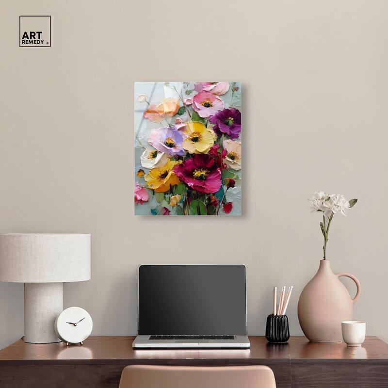 Floral Texture I Acrylic by Art Remedy, Ready to Hang