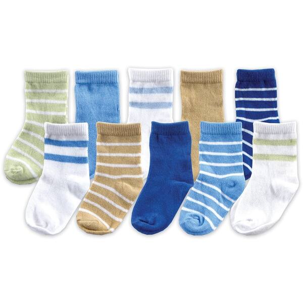 slide 1 of 1, Luvable Friends Baby Boy Socks Giftset, Blue Boy, 0-9 Months - Blue Boy 0-9 Months - Blue Boy