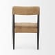 preview thumbnail 4 of 2, Toni Dark Brown Wood w/ Chestnut Leather Dining Chair