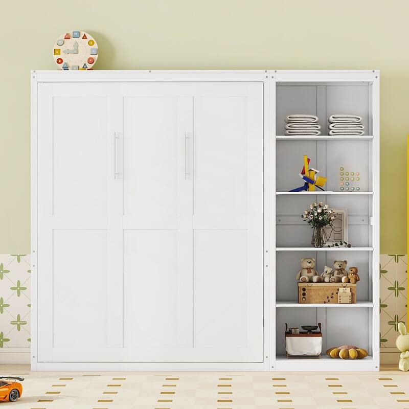 Versatile Murphy Bed with Shelves for Space Optimization and Comfort