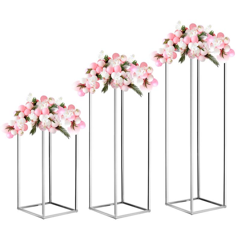 Wedding Flower Stand Vase Column, 23.6, 31.5, 39 Inch Rack, 1 Set - 23.6/31.5/39 Inch
