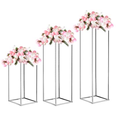 Wedding Flower Stand Vase Column, 23.6, 31.5, 39 Inch Rack, 1 Set - 23.6/31.5/39 Inch
