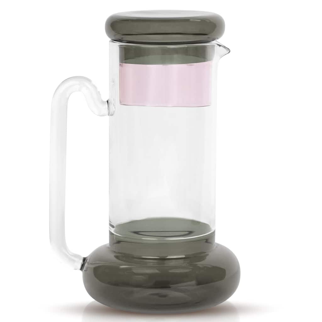 Elle Decor Bedside Pitcher Set Carafe with Cup - 32-Ounce Carafe