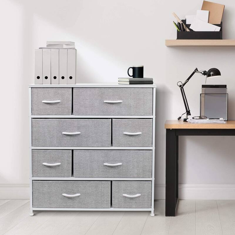 Dresser w/ 8 Drawers Furniture Storage & Chest Tower for Bedroom