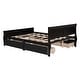 preview thumbnail 23 of 158, (Twin/Full/Queen)Curved Legs Design Platform Bed Frame with 4 Drawers