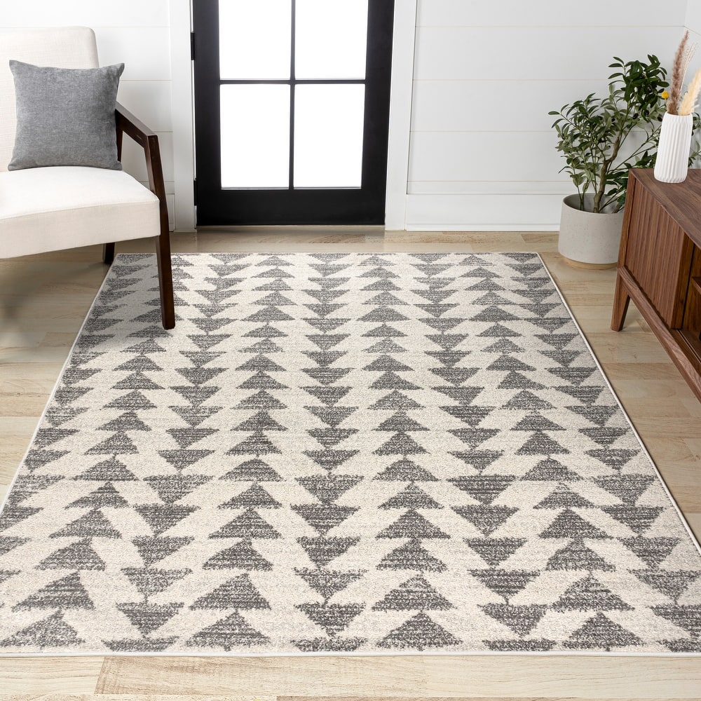 JONATHAN Y Khalil Moroccan Triangle Geometric Area Rug